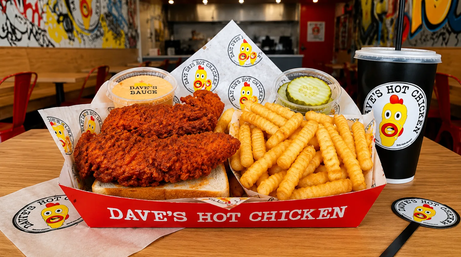 Tenders Combo meal with crispy chicken tenders, seasoned fries, dipping sauce, and refreshing drink
